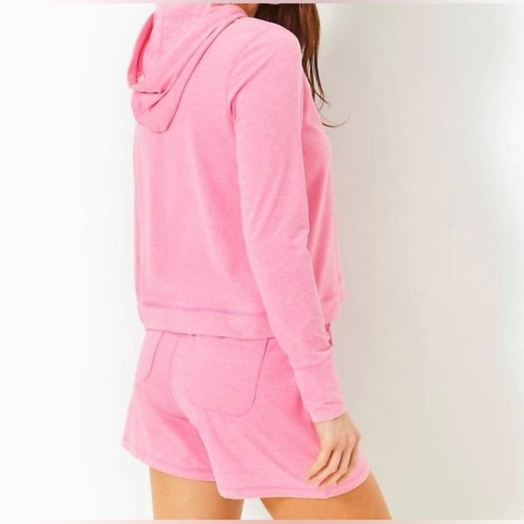Lilly Pulitzer | Asena UPF 50+ Hoodie Heathered Confetti Pink‎ XL NWT NEW 016867 - Picture 2 of 6
